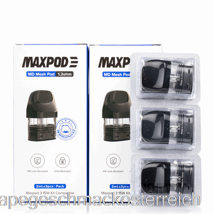 Freemax MD Mesh Ersatz-Pods 1,2 Ohm MD Mesh Pods Vape-Geschmack